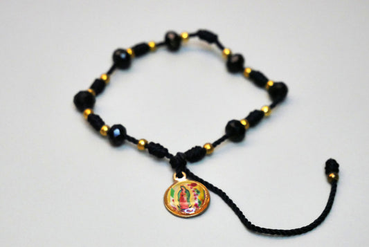 Handmade Threaded Bracelet With Colorful Mother Mary Charm for Style and Spiritual Protection