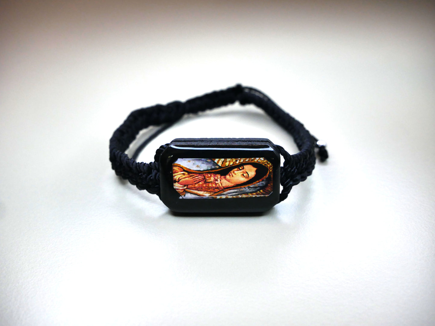 Handmade Threaded Bracelet with Mother Mary Wooden Portrait – A Blend of Elegance, Faith, and Style boyfriend gifts